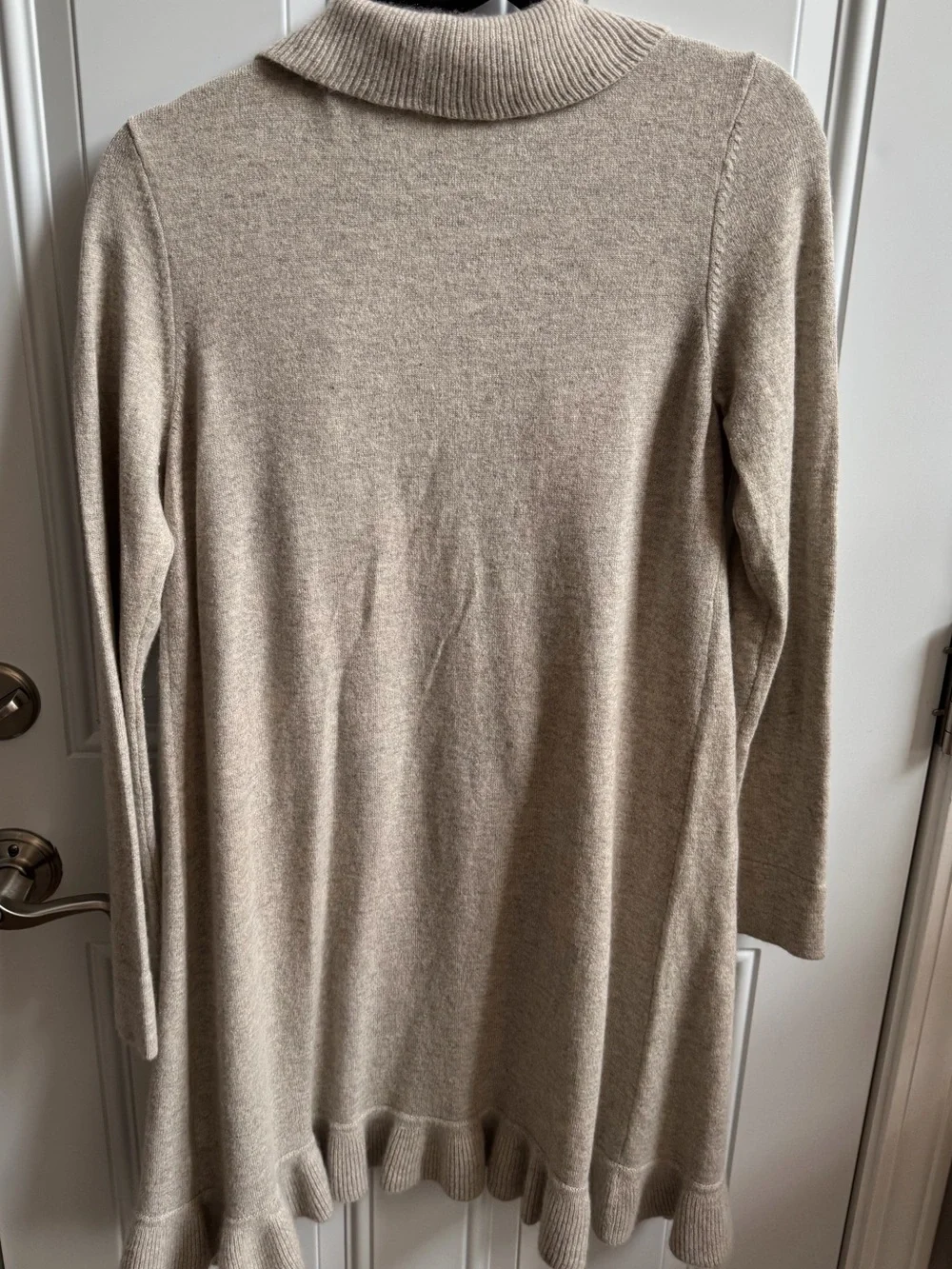 Lilly Pulitzer Cashmere Women’s Ruffled Open-Front Cardigan Sweater - Beige